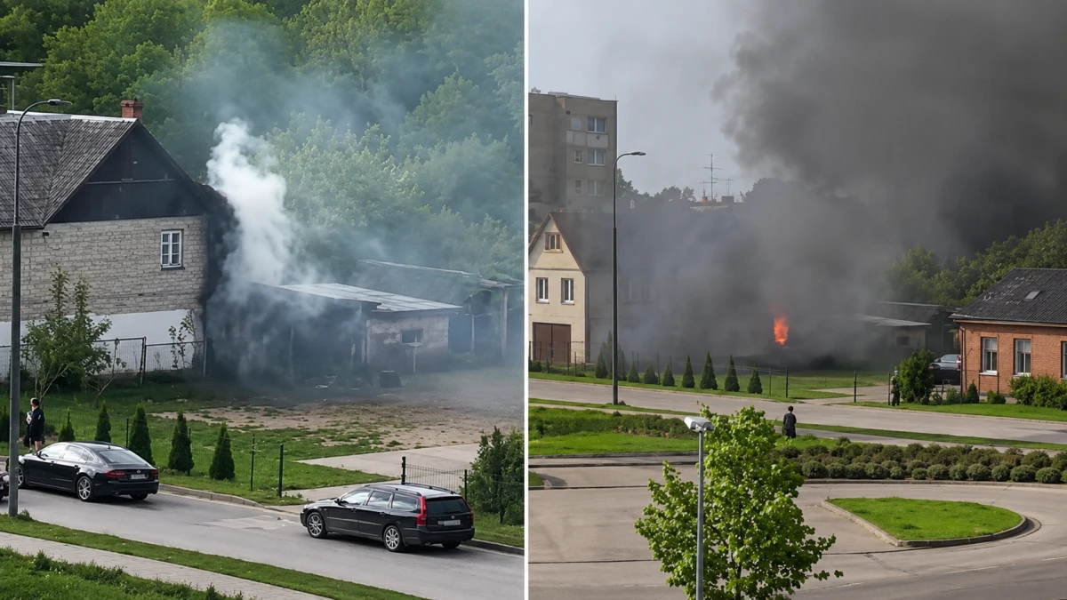 Пожар в Резекне