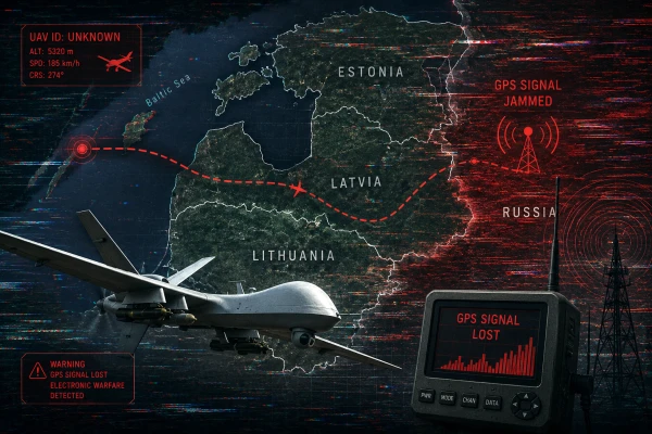 Военный дрон над Балтией