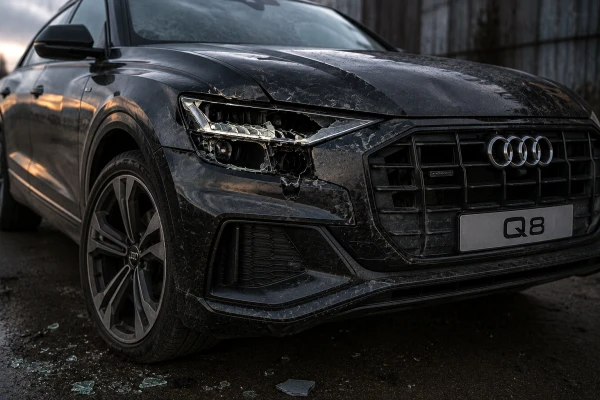 Повреждённый Audi Q8