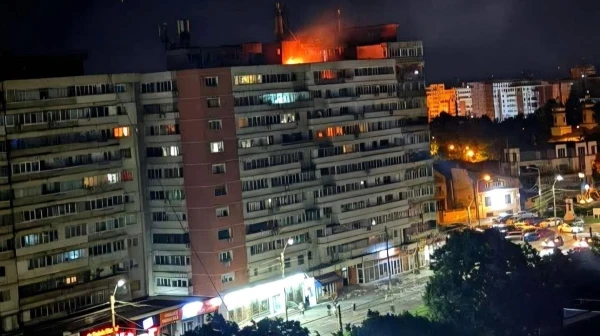 Drone crashed into a high-rise building in Romania, fire broke out – media