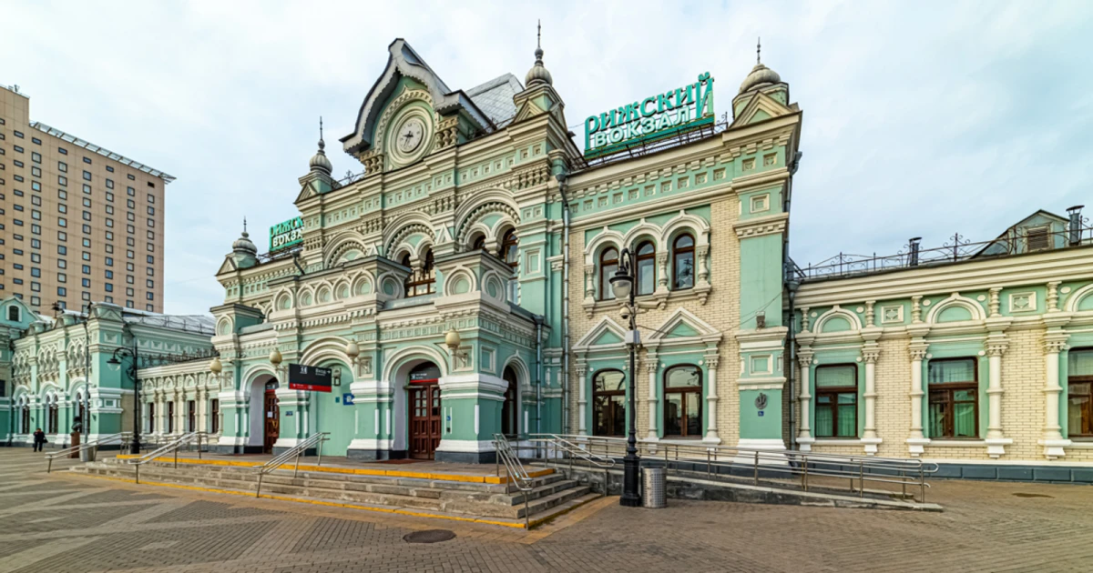 Рижский вокзал в Москве.