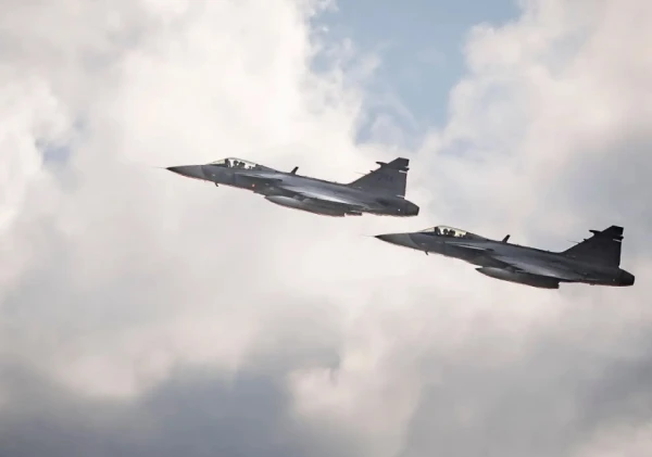 Истребители JAS-39 Gripen ВВС Венгрии.