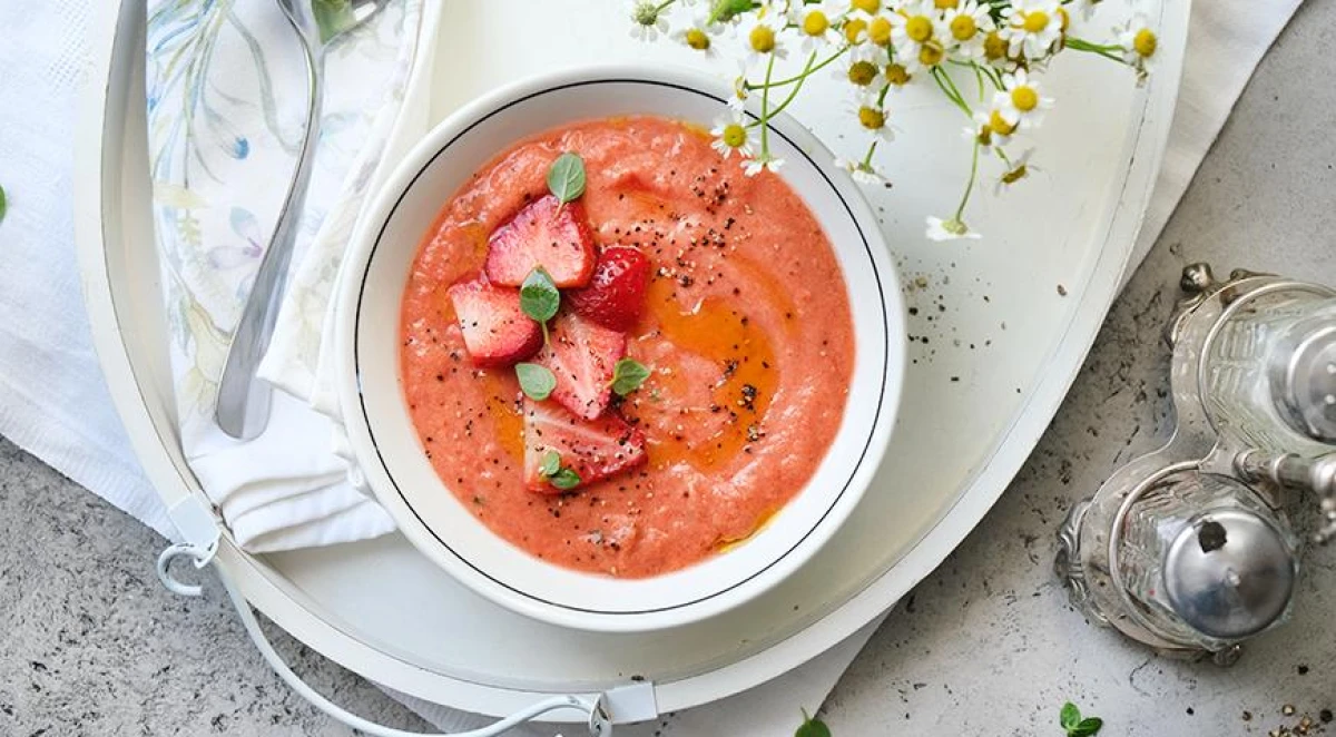 How to Make Strawberry Gazpacho