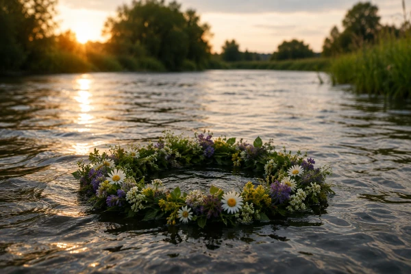 венок в реке