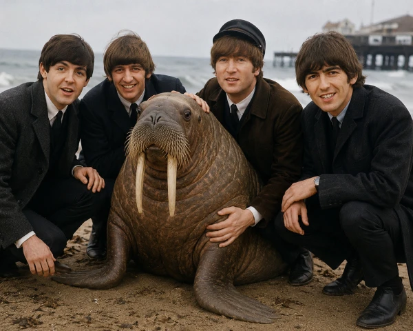The Beatles с моржом