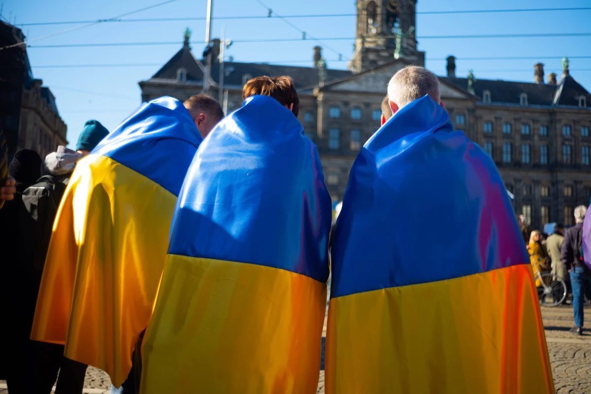 Украинские беженцы.
