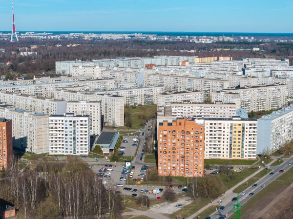 Многоэтажные дома в Риге.