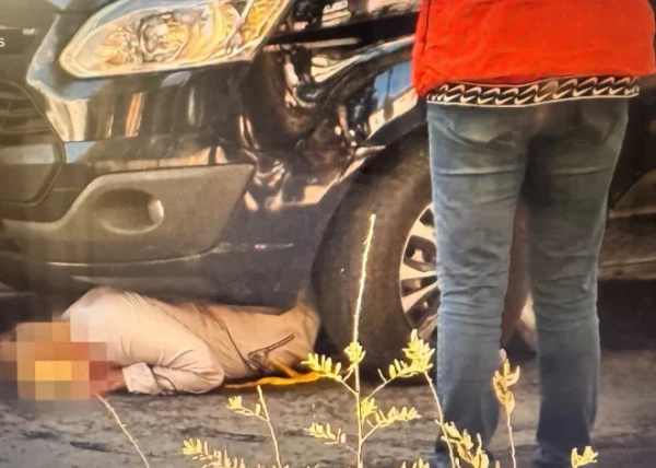An elderly woman was trapped under a car in Tukums