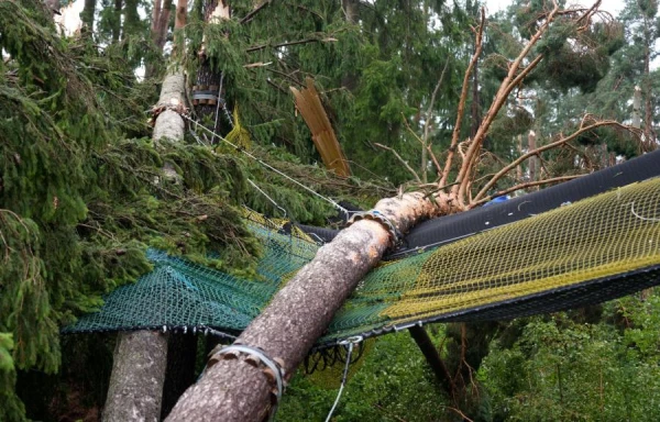 They reported the destruction caused by the wind in Riga