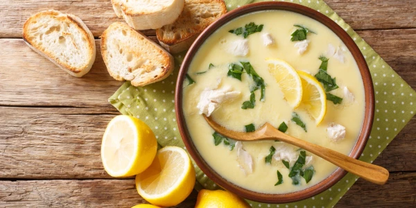 Greek Chicken Soup Avgolemono with Lemon: Classic Recipe