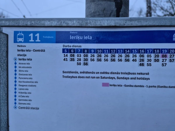“Take public transport, they said!” But Rīgas Satiksme does not provide such an option