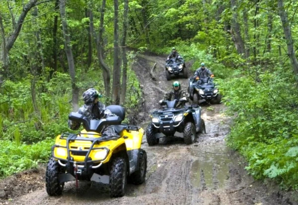 Latvians have taken to riding ATVs near the border - border guards threaten fines