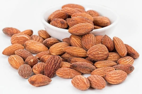 Why are the calories in almonds not fully absorbed?