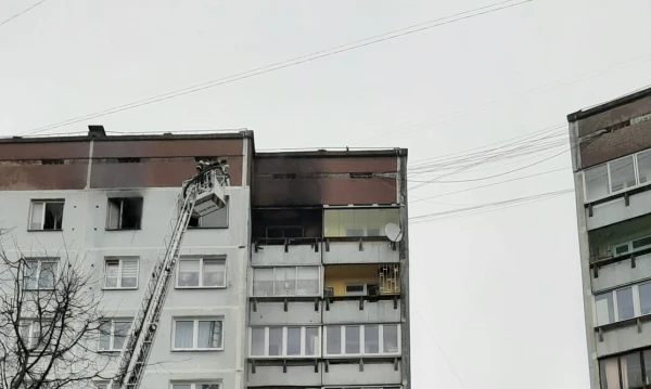 A 9-story building caught fire in Riga, there are casualties
