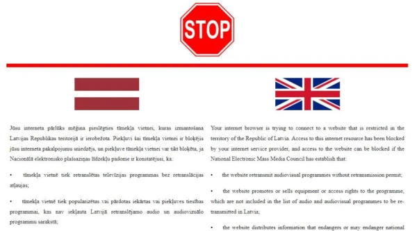 NEPLP found another 12 Russian websites with propaganda and closed access to them from Latvia