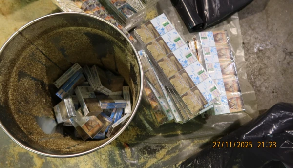 Customs discovered 3.5 million smuggled cigarettes in buckets filled with sawdust