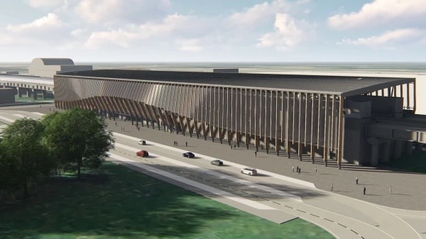 Такой видят ж.-д. станцию «Аэропорт» в среднесрочной перспективе.