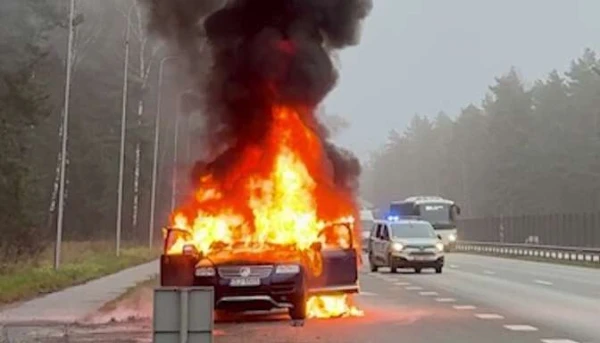 It was supposed to be a day full of joy, but on the way to the airport, two young people nearly burned alive