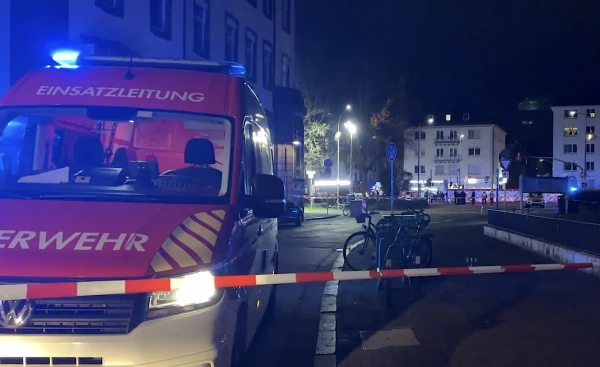 In Germany, a car crashed into a bus stop with people