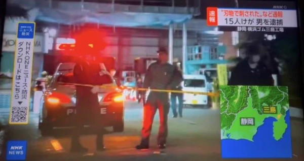 In Japan, 15 people were injured in a knife and chemical attack