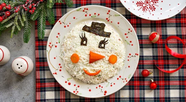 Snowman Salad: Original and Healthy Recipe