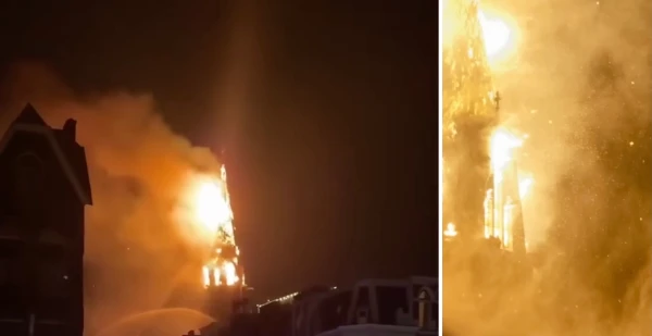 A Fire in Amsterdam Destroyed a Historic Church