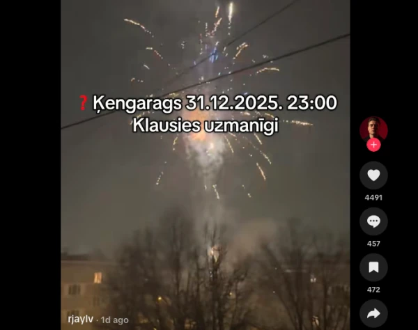 “We tracked down the firework launchers in Moscow!” Residents of Riga vigilantly welcomed the New Year
