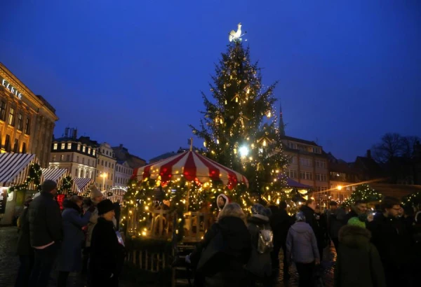 The Christmas Market at Dome Square in Riga is Closing