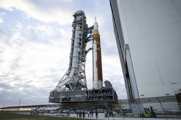 NASA's New Lunar Rocket Heads to Launch Pad