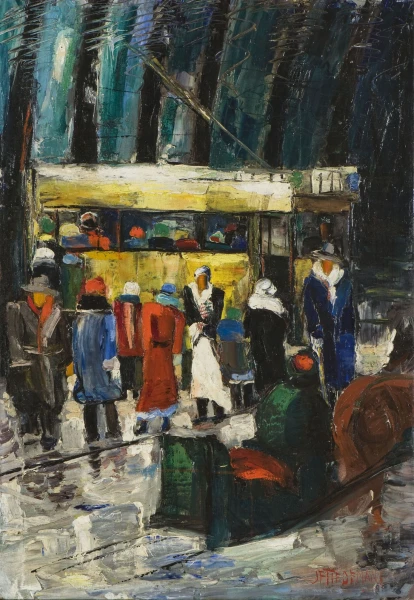 На фото: картина Яниса Тидеманиса "Бульвар свободы"