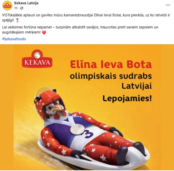 Embarrassment - Latvia's Olympic vice-champion compared... to a chicken