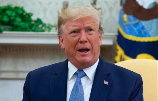 Trump addressed the US team after winning the hockey tournament at the Olympics