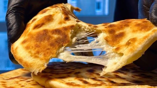 Caucasian Khachapuri in 15 Minutes: Soft Dough and Stretchy Cheese