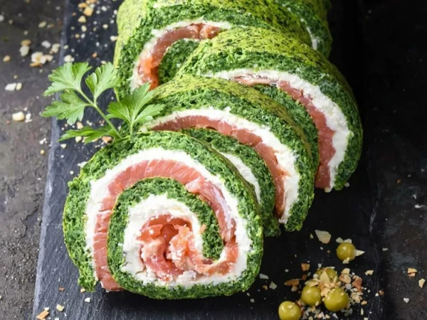 Idea for a Buffet: Tender Roll with Fish and Cream Cheese