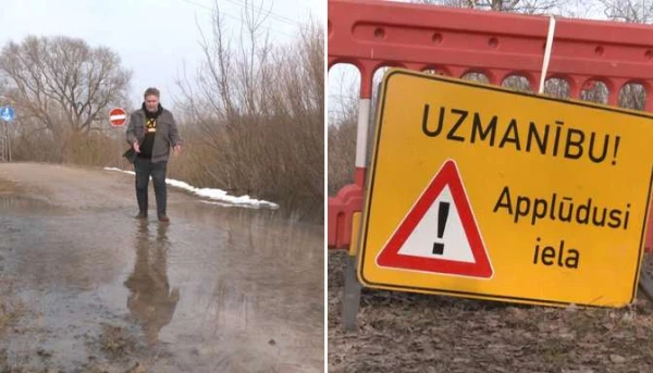 The First Signs of Flooding Have Appeared in Jelgava — Two Streets Closed in the City