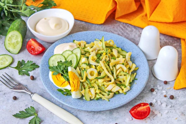 Kamchatka-Style Squid Salad: An Unusual Appetizer with a Spicy Dressing