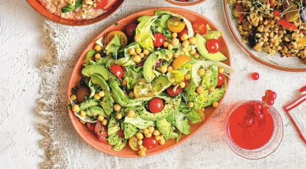 Chickpea, Avocado, and Cherry Tomato Salad