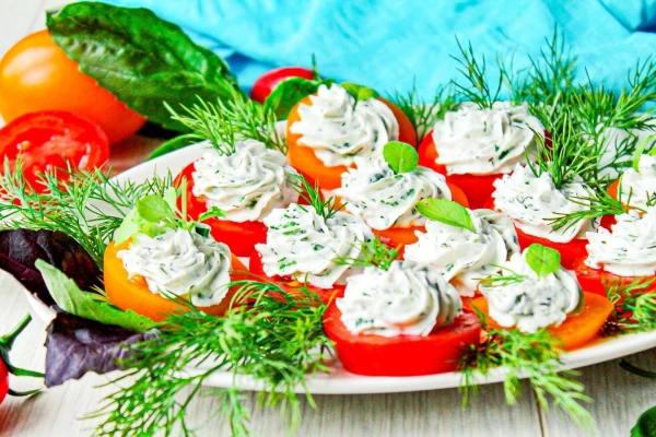 Guests are already on their way, and there's no strength to cook: a tomato appetizer in 5 minutes