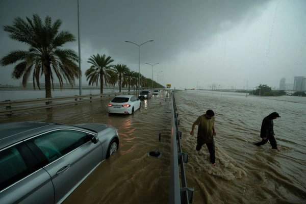 Heavy Rains in Dubai Cause Flooding, Paralyze Traffic, and Delay Flights