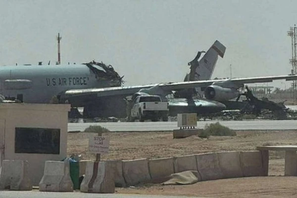 A photo of the Boeing E-3 Sentry destroyed by an Iranian missile has emerged