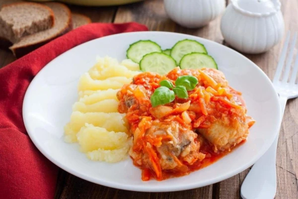 Delicious and Healthy Dish: Pollock in Tomato Sauce