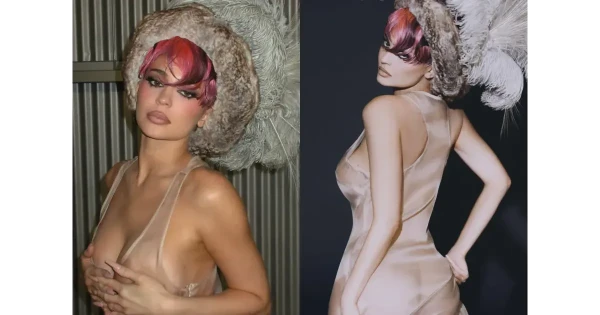 Kylie Jenner Sets the Internet Ablaze with 'Naked' Dress for New Glossy