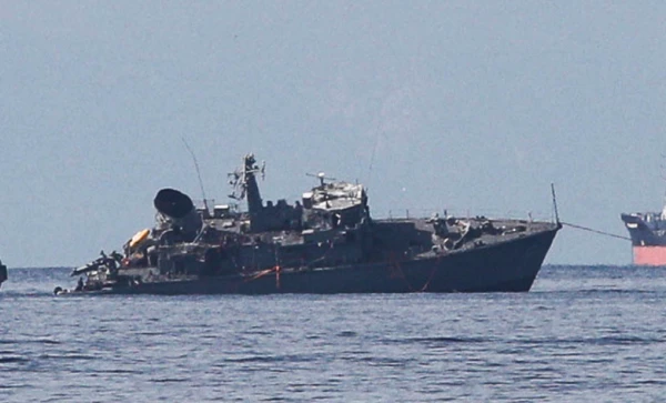 A cargo ship of Russia in the Sea of Azov was struck by a Ukrainian drone