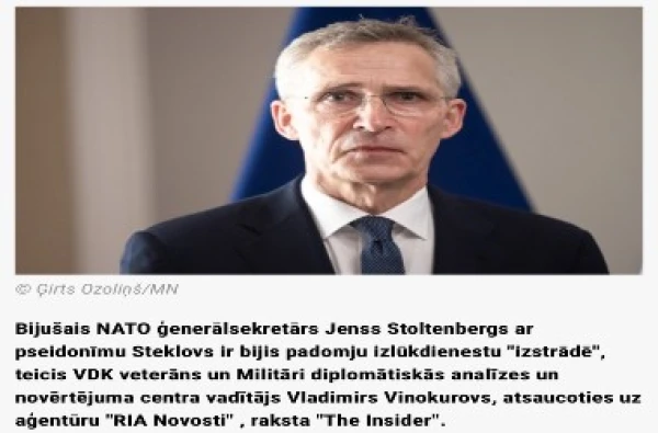 Former NATO Secretary General Stoltenberg - “A KGB Product” - subtly hints the portal Pietiek