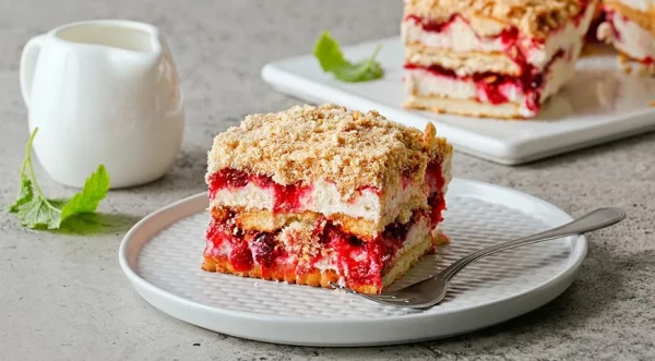 No Oven and No Hassle: Quick Cookie Cake with Juicy Cherries