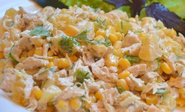 Instead of Olivier: Preparing a Salad with Chicken and Pineapples