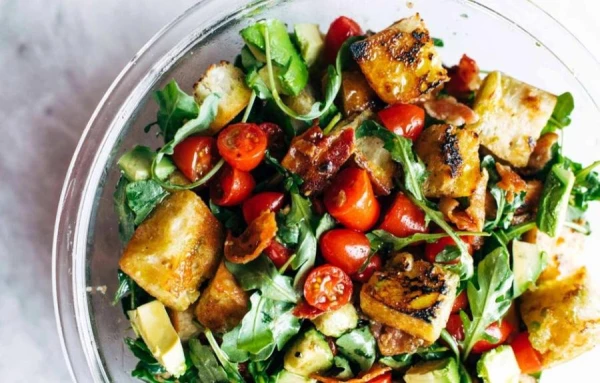 Panzanella with Bacon and Vegetables