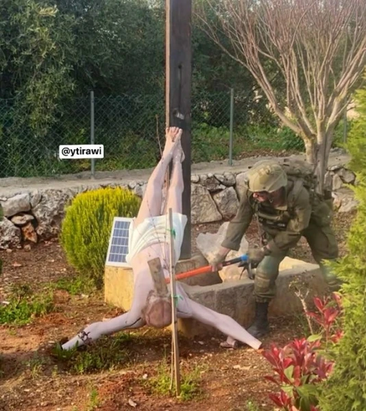 The Israeli Army confirmed that its soldier desecrated a statue of Jesus Christ in Lebanon