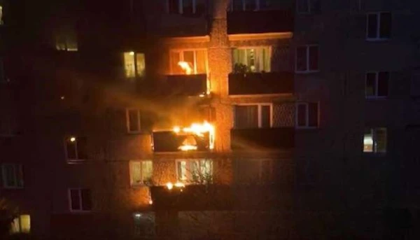 Burning droplets destroyed balconies and severely frightened residents of Rezekne