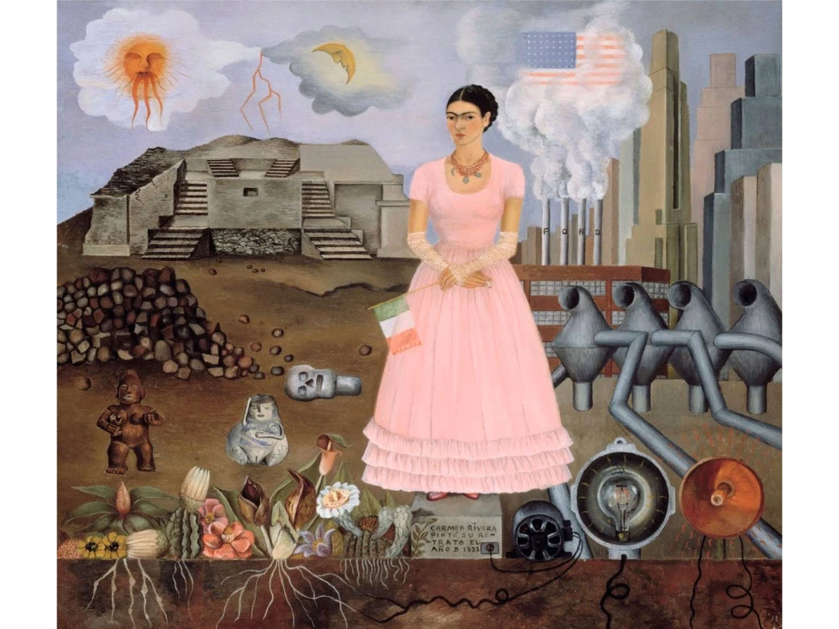 Фрида Кало, «Автопортрет (На границе между Мексикой и США)», 1932